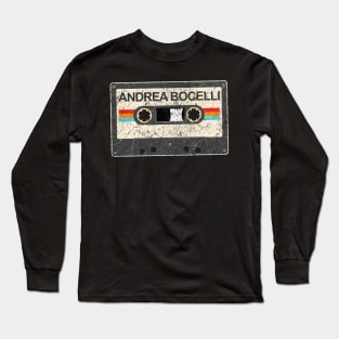 Andrea Bocelli kurniamarga vintage cassette tape Long Sleeve T-Shirt